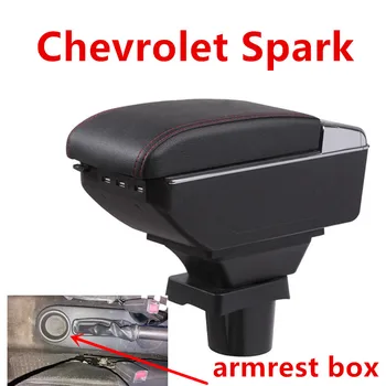 

For Chevrolet Spark III armrest box central Store content Aveo T200 armrest box with cup holder ashtray Generic model