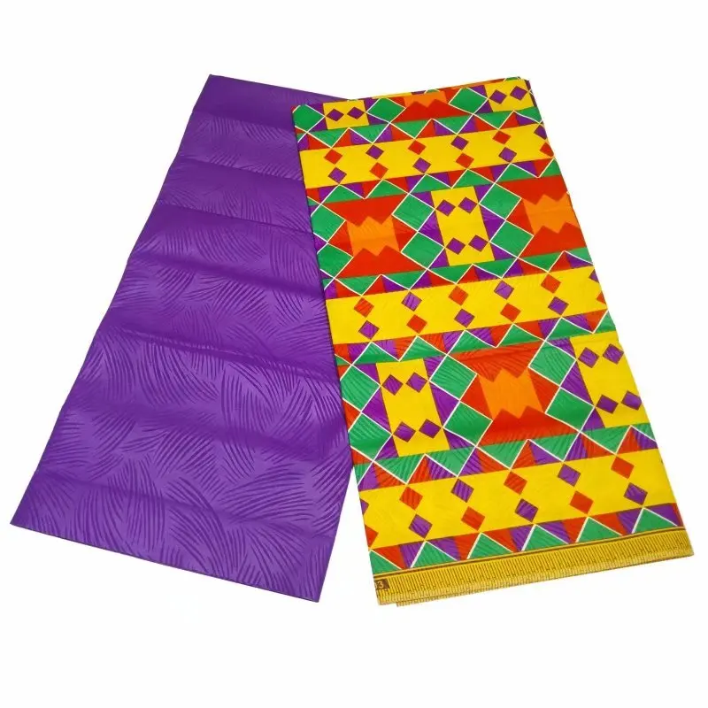HS301115D10 Ткань Kente, 4 Ярда, Анкара, полиэстер, воск, нигерийская ткань ankara, chitenge ghana kente, воск, фарбик для женского платья - Цвет: HS301115D10