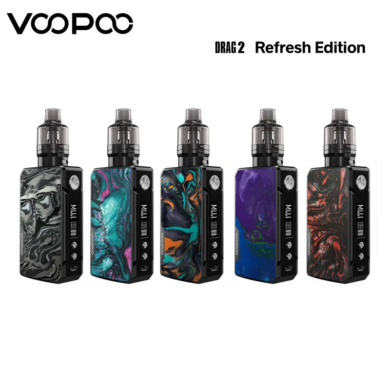 Оригинальный VOOPOO Drag 2 Refresh Edition Vape Kit Gene. Fit chip 4 5 мл Pnp Pod бак с PnP VM5 VM6 0 15 0.2ohm катушки