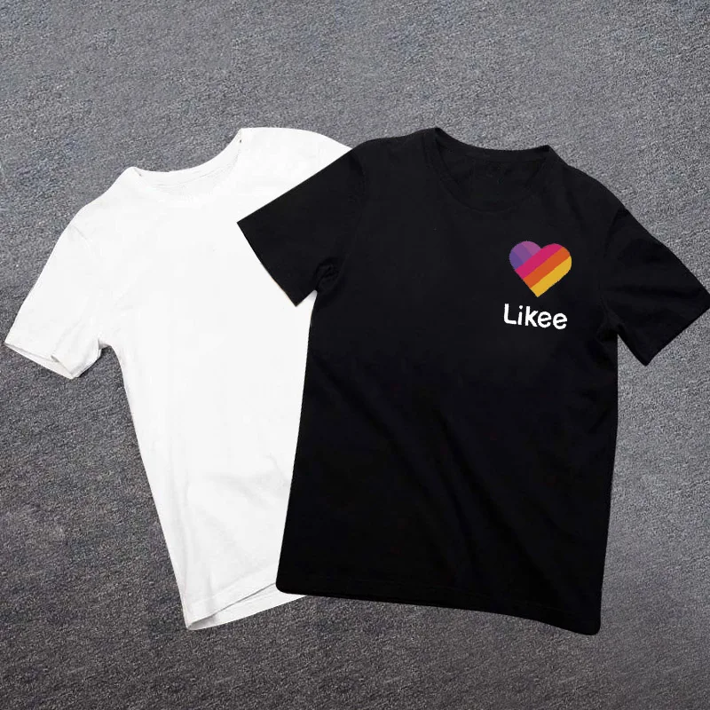 New Harajuku Kpop Female Tshirt likee love Print Short Sleeve Tops & Tees Fashion Casual T Shirt Women Clothing T-shirts