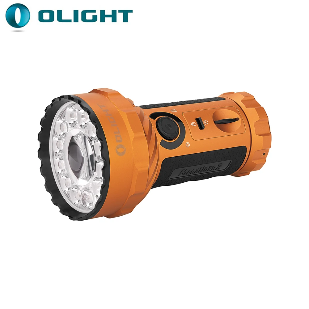 アウトドア ライト/ランタン New Olight Marauder 2 Orange Limited Edition 14000 lumens USB-C Charging  powerful flashlight