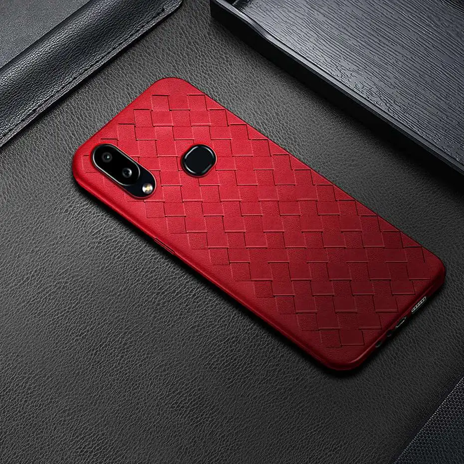 Для samsung A10S A107 A10 A105 Чехол черный мягкий Тканый кожаный чехол для телефона чехол s samsung Galaxy A 10 s A10 s A10s чехол
