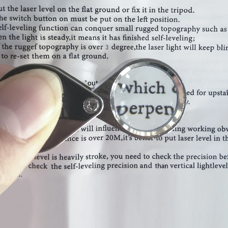 Folding Jewllery Loupe Portable Magnifying Glass Pocket Size Lovely Jewllery Magnifier 10X 20X 30X Magnification Metal Silver