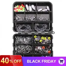 160 шт./компл. комплект рыболовных принадлежностей кривошипный крюк защелкивается Rolling поворотный Рыболовный разъем светящиеся бусины для рыбалки грузила