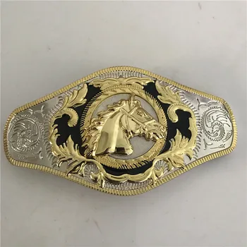 

1 Pcs Big Size Lace Gold Horse Head Cowboy Belt Buckle Men's Western Belt Buckle