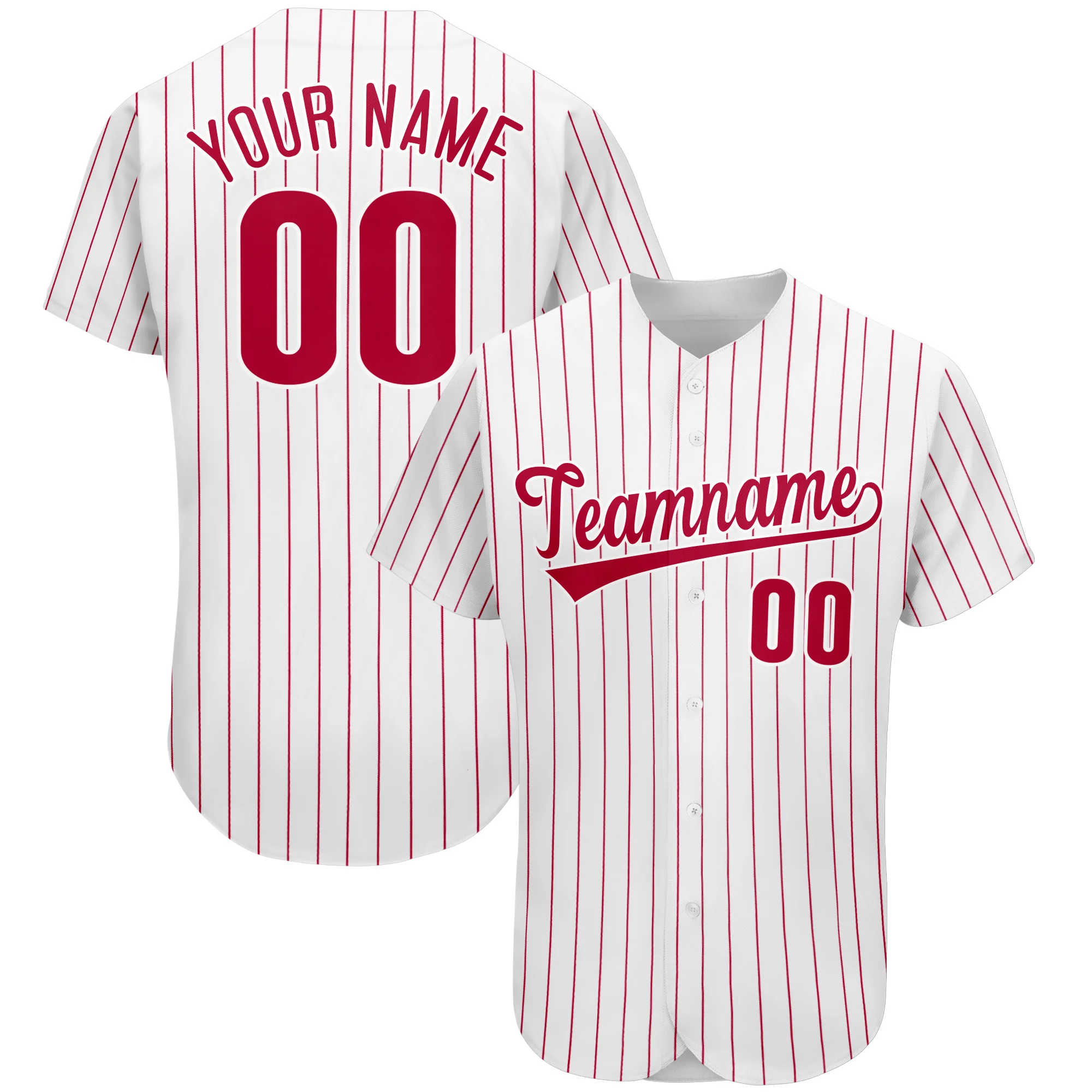 Baseball Jersey Full Sublimated Your Name/Number Short Sleeve V-neck Sportswear for Male/Female/Youth Any Colour