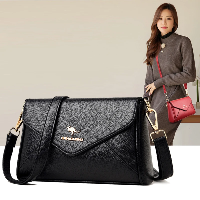 Leather Crossbody Bag For Women Soft Leather Single Shoulder Purse Lady Messenger Bag Luxury Handbag And Purse Day Clutches