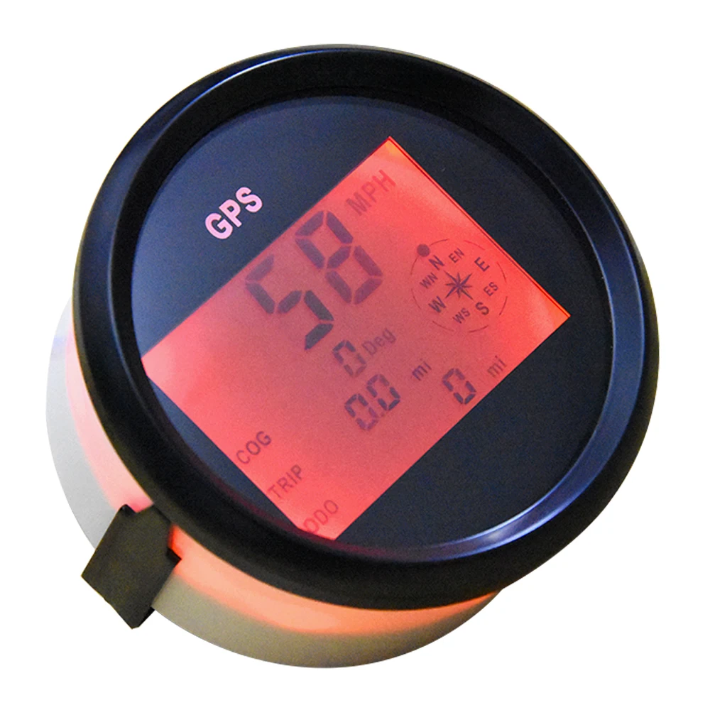 HD Motorcycle Boat Car 85mm Digital GPS Speedometer + Sensor Odometer 0-999 knots km/h mph 12V/24V With Backlight Yacht