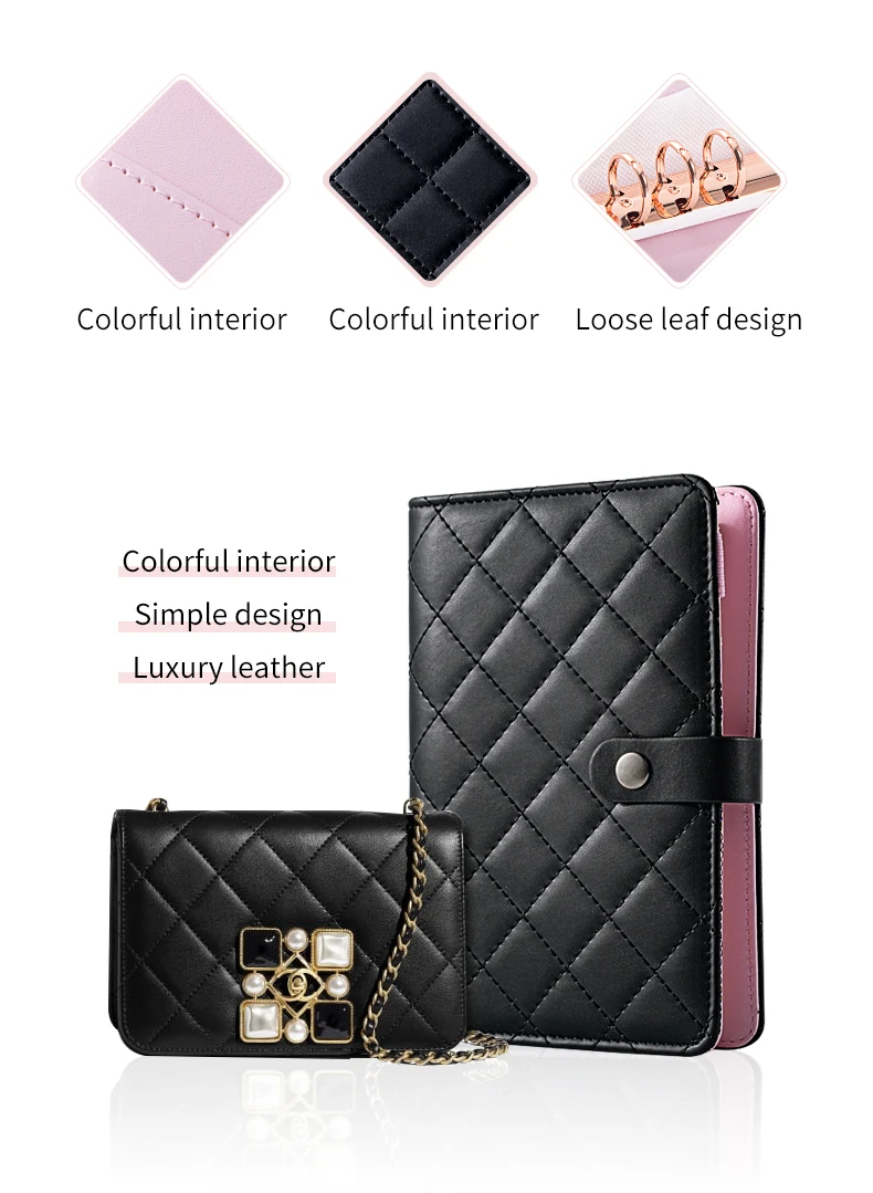 couro PU, 6 Ring Binder Journal, Material