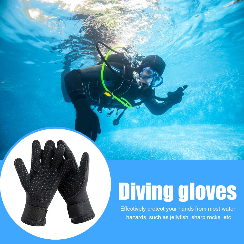 3mm Neoprene Diving Gloves Wetsuit Gloves Snorkeling Canoeing Gloves Spearfishing Underwater Hunting Gloves Unisex Outdoor Sport 