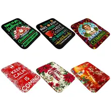 Рождественские коврики из фланелевой ткани с нескользящей резиновой подложкой, абсорбирующий коврик для ванной, домашние кухонные коврики, Рождественский тематический коврик