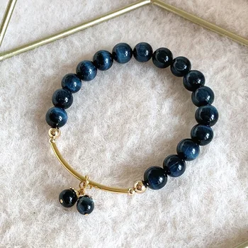 

Ornament DIY Origional Crystal Korean-style Bracelets 14k Gold Natural Blue Jewelry Bracelet