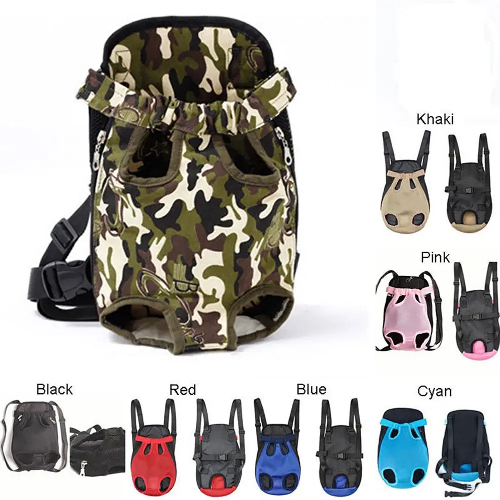 None Pet Dog Mesh Pouch Bag Puppy Sling Out Backpack Shoulder Front/Back Net Carrier