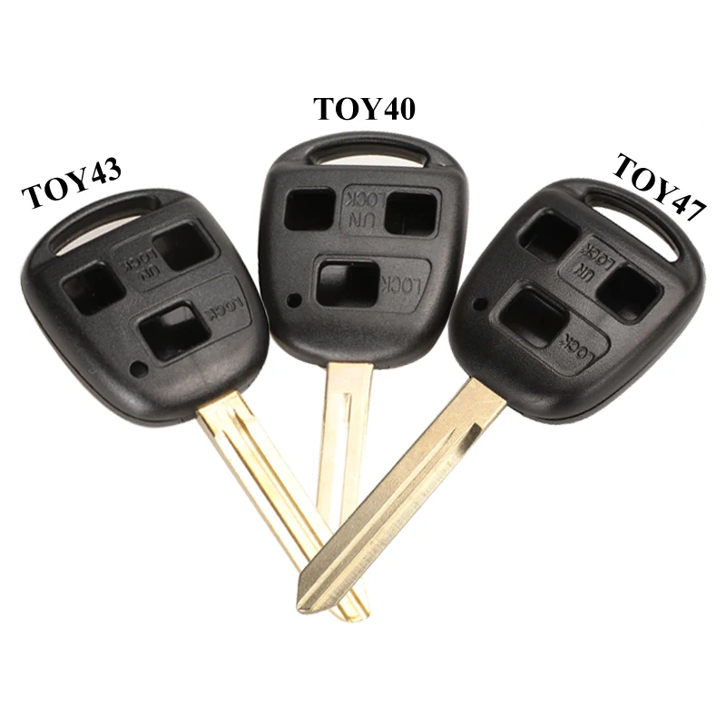 Keyforkess 10pcs Toy43 TOY47 3 Tasto del Telecomando Borsette Fob Cassa Chiave Dell'automobile Per Toyota Celica Avensis RAV4 Prado Camry corolla YARIS RAV4 - Hffddc5597bd7442dbaa7efb3dcbf7fa7X
