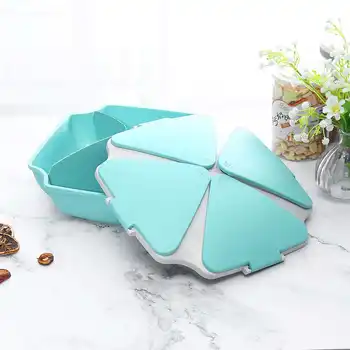 

New Plastic Candy Snack Box Press Type Chocolate Storage Boxes Bin 4 Grids Food Tray Organizer Wedding Decorations Party Favor