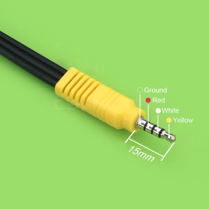 Av кабель 3 5 мм Jack to RCA Male Female 22 см аудио видео для телеприставки ТВ монитор проектор