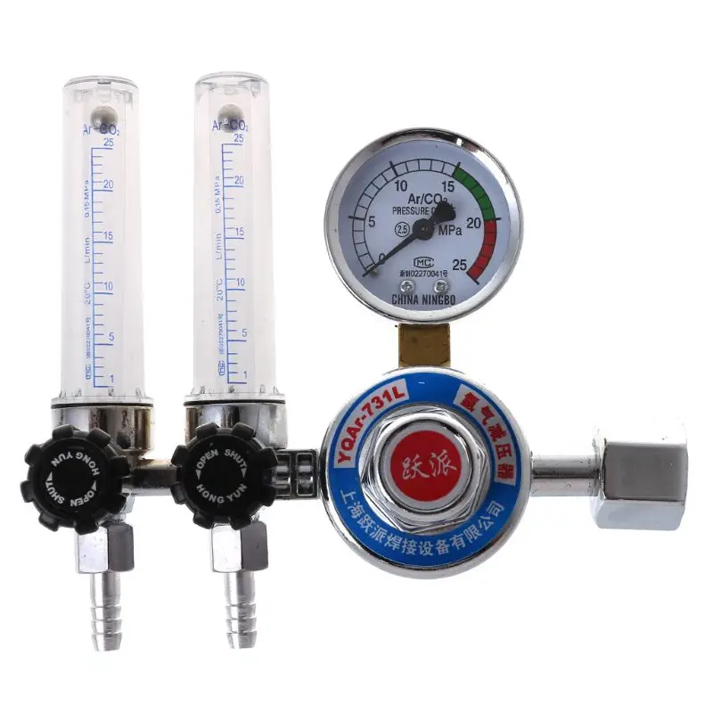 AR/CO2 регулятор сварки давления газа редуктор давления клапан двойной трубы