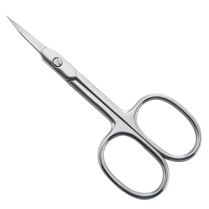 Professional Stainless Steel Scissor Nail Manicure Scissors Eyebrow Nose Hair Nail Curved Scissors Makeup Tools