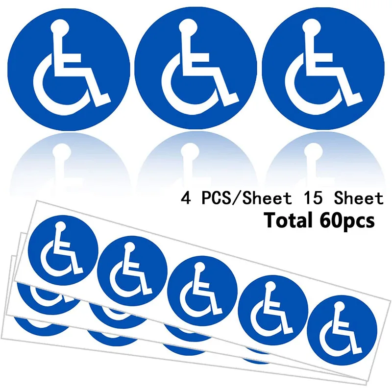 FREE SHIPPING 23 Handicapped Handicap Wheelchair Sticker Decal Self