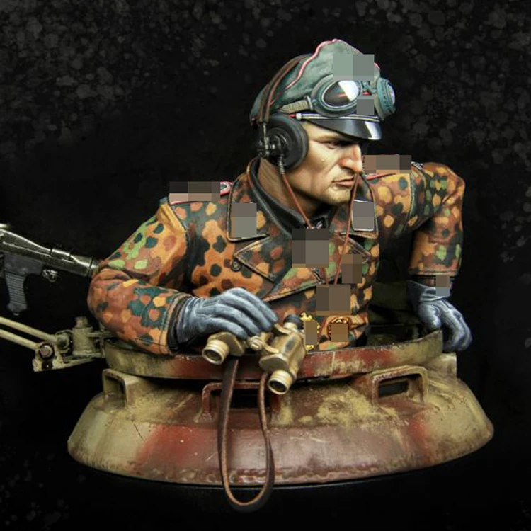 1/9 г. Коммандер тигра Нормандия 1944 смола модель бюста GK солдат военная тема Второй