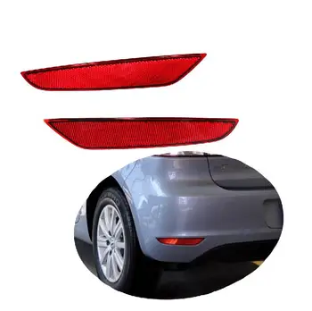 

ABS Red Rear Bumper Reflector Lamps Lights Covers for VW golf VI MK6 Standard Only Not for GTI R 09-13 Reflective Strips 1 Pair