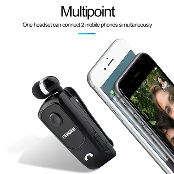 

Portable Wireless Bluetooth Headset Clip Handfree BT Earphones w / Mic BT4.0