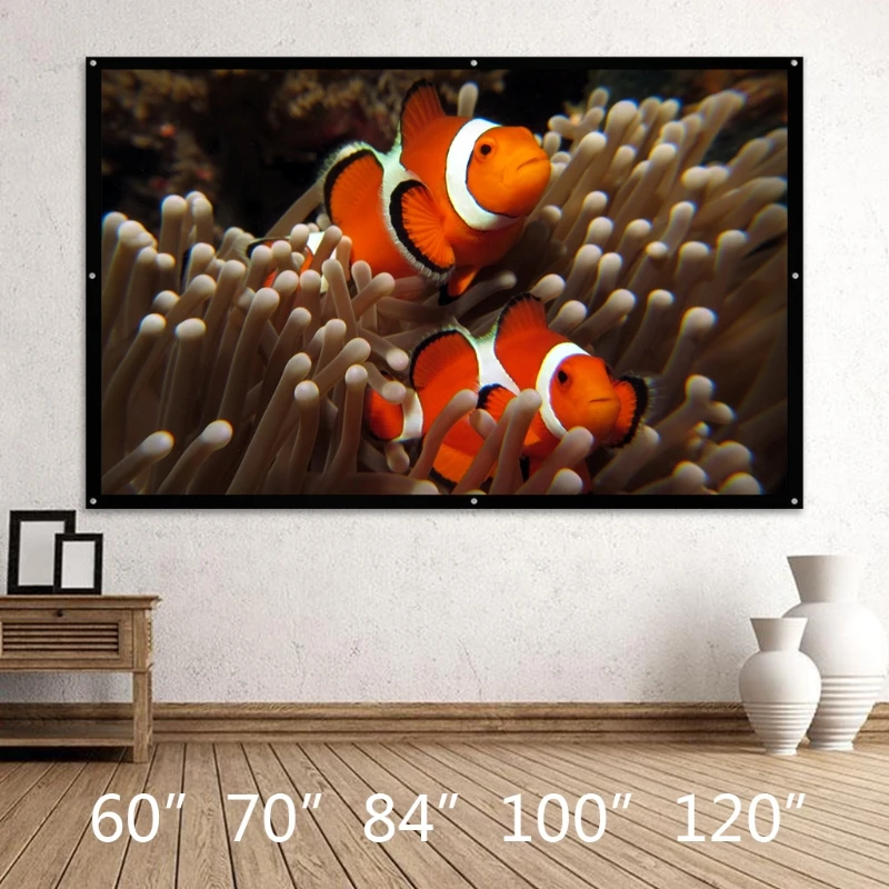6" /70"/8" /100"/12" проектор экран 16:9 для домашнего кинотеатра Кино вечерние фильмы