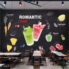 Профессиональные пользовательские Обои фреска индивидуальная Ручная роспись Доска холодный напиток магазин настенные украшения