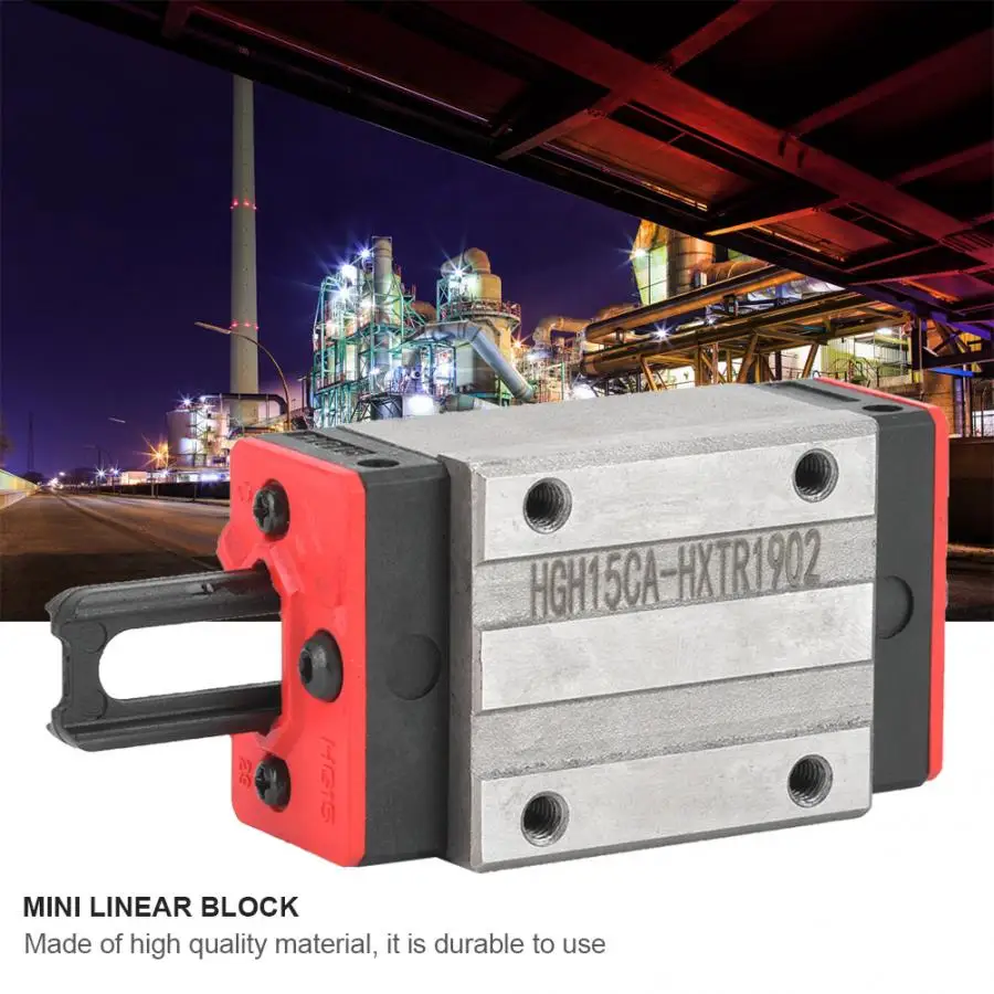 

1Pcs HGH15CA Slider Bearing Steel Sliding Block Mini Linear Motion Guide Rail Block