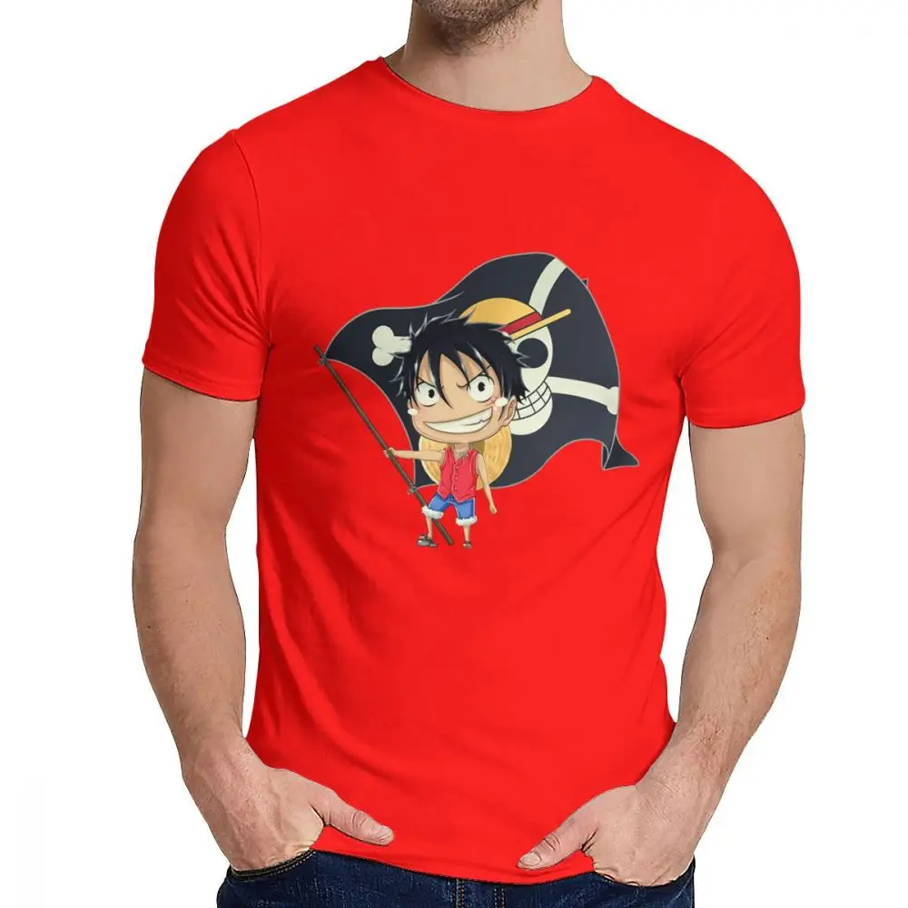 Красный Crewneck Manga аниме одна деталь футболка Мужской мягкий тонкий Homme футболка горячая Распродажа - Цвет: Красный