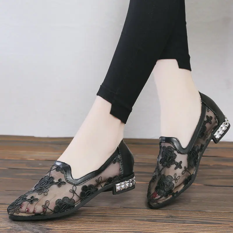 

Marlisasa Women Casual Mesh Breathable Flat Shoes Lady Cute High Quality Summer Slip on Flats Sapatos Zapatos De Mujer H6128
