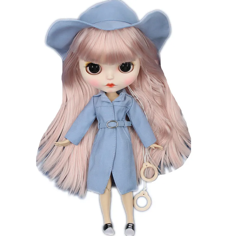 Blyth одежда подходит для соединения кукла ветровка пальто Sunhat, розовый синий цвет хаки, кукла аксессуары для Blyth Azone OB24 ледяной