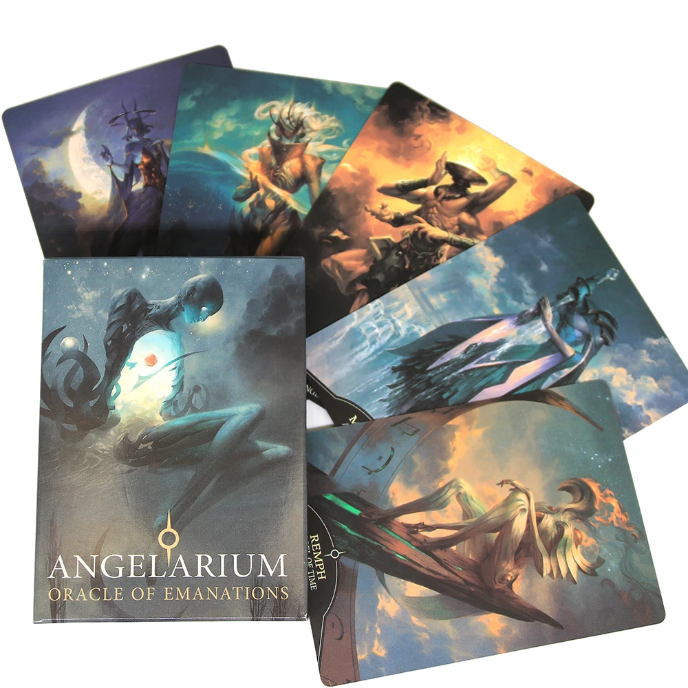 Ангелариум Oracle of Emanations карточная игра пять языков английские испанские ангелы