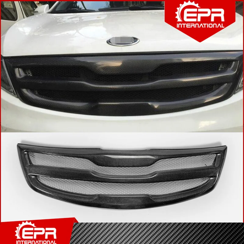 Передний бампер для Kia Sportage R 2011 + RD глянцевый карбоновый передний сетчатый чехол