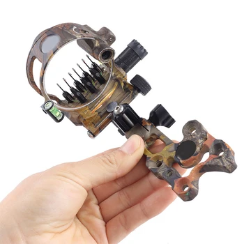 

7 Pin Archery Sight Compound Bow Micro Sight Adjust Detachable Camouflage for Left Right Hand