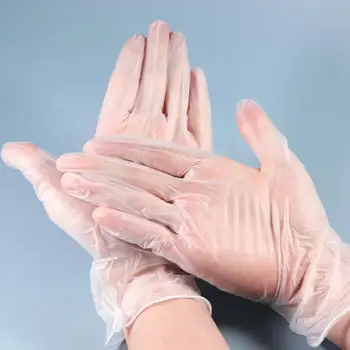 

10/100pcs Disposable Latex Gloves White Non-Slip Acid and Alkali Laboratory Rubber Latex Gloves Household Cleaning Products