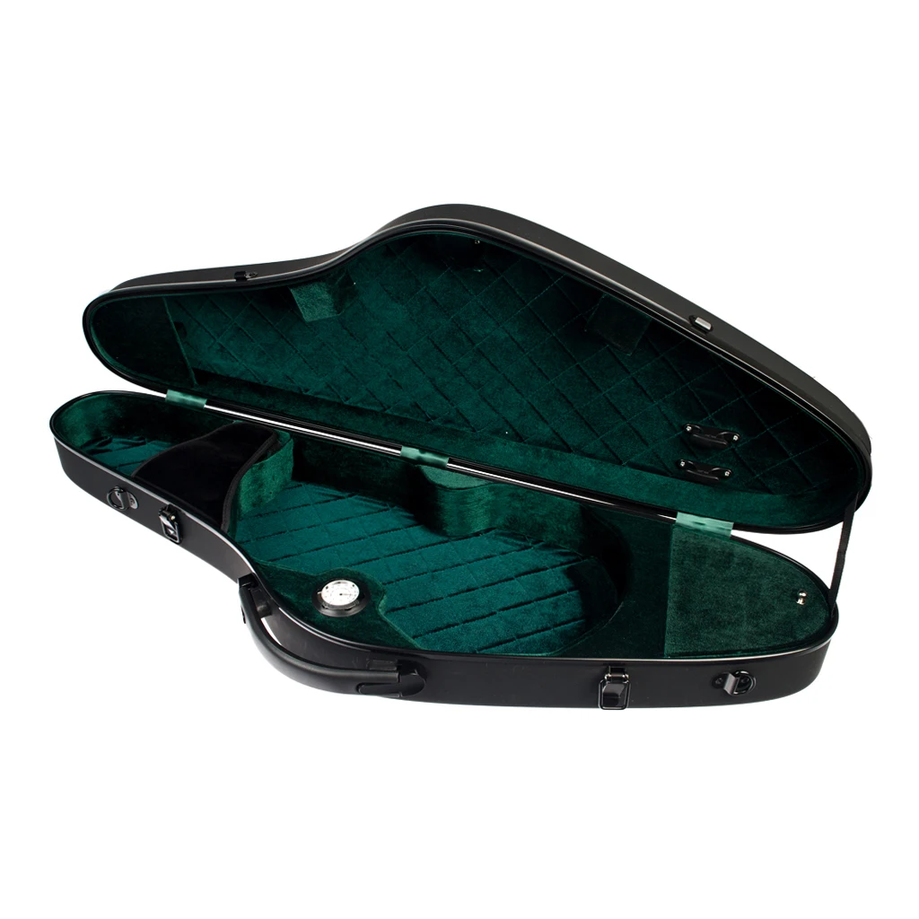 

Violin Hard Case 4/4 Full Size Luxury with Hygrometer Suspension, Frosted Black