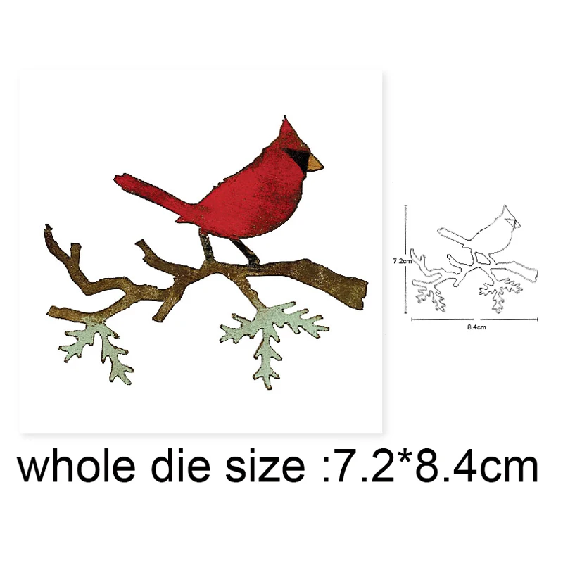 

Metal dies Bird on Branch Embossing Frame Cutting Dies for Diy Scrapbooking dies Paper Cards Making Photo Decoration Craft Dies