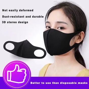 

5PCS Dust Cloth Mask Anime Cartoon Korean Wave Lucky Bear Women Men Muffler Face Mask K-pop Washable Dustproof Cotton Mask