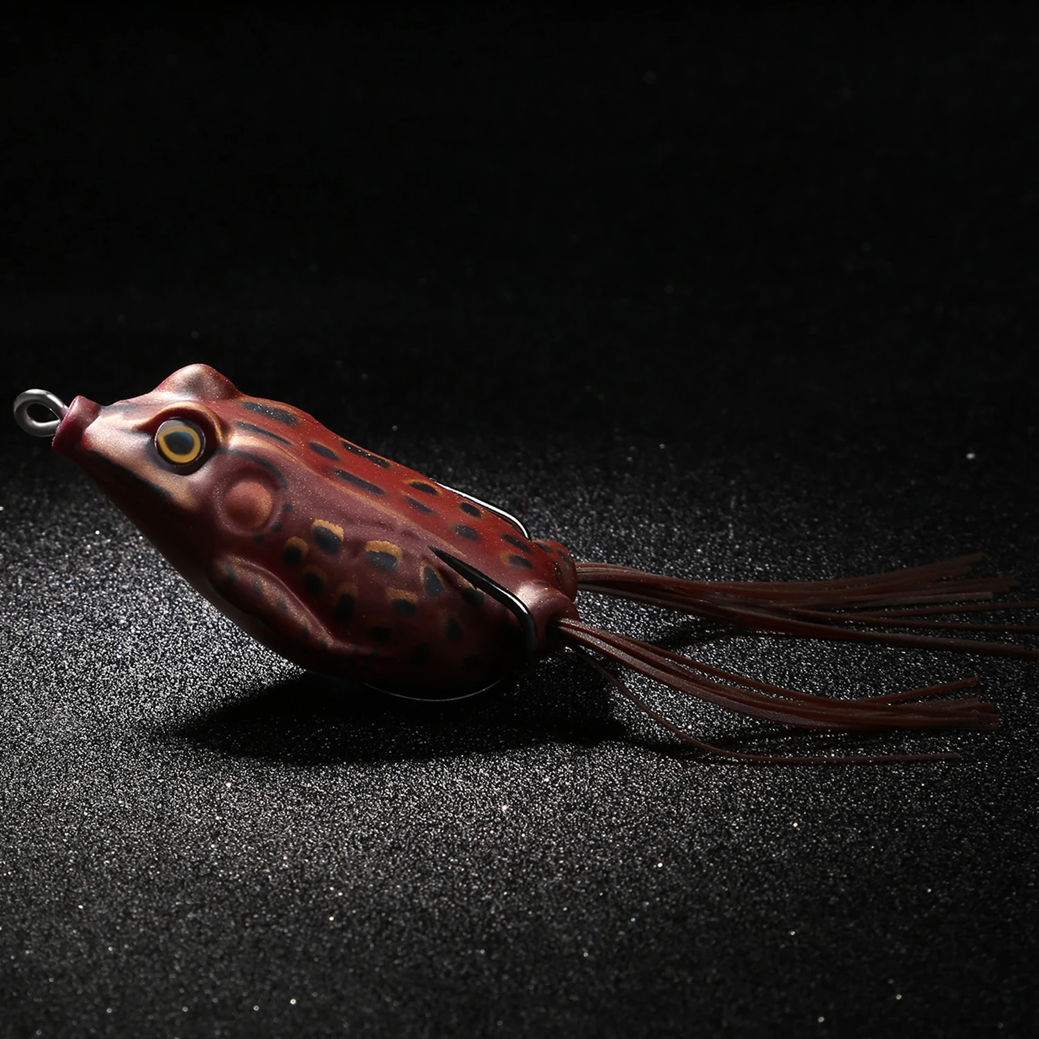 Sougayilang полая лягушка рыболовные приманки мягкие пластиковые лягушки рыболовная Реалистичная приманка 3D глаза двойной коготь-как крючок снасти для ловли окуня - Цвет: Красный
