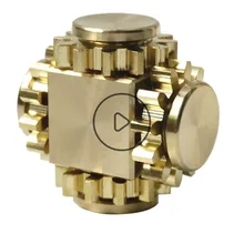 Fingertip gyro gear связь куб Чистая медь палец механический гироскоп для взрослых декомпрессионная игрушка подарок ремесленник ощущения