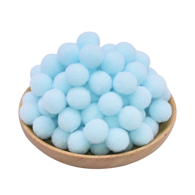 100pcs 15/20/25mm Fluffy Soft Pompom Ball DIY Handmade Kid Toy Doll Garment Sewing Material Color Pom Poms Decor Supplies Crafts B08