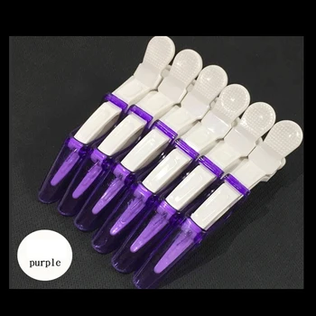 

6Pcs/Set Crocodile Crystal Color Hair Clip Professional Hairdresser Clipers Hairpin Styling Tool Accessories Women