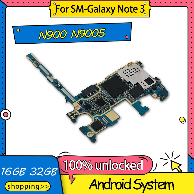Материнская плата для Samsung Galaxy NOTE 3 N900 N9005 оригинальная материнская 16 ГБ 32