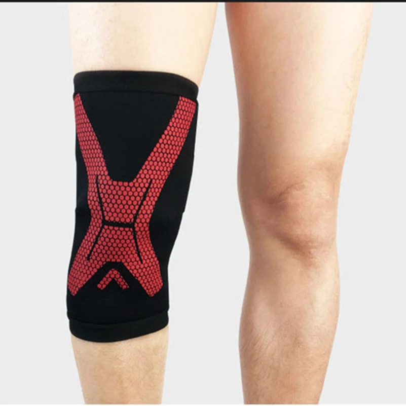 1 шт. спортивные наколенники для легкой атлетики Splints наколенники s компрессионные регулируемые ножные рукава поддержка икр наколенники теплые Рукава - Цвет: Красный