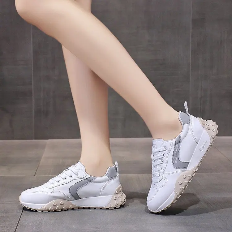Little White Women's Shoes 2021 New Autumn Women's Shoes Single Shoes Autumn Sports and Leisure Old Shoes Spring and Autumn