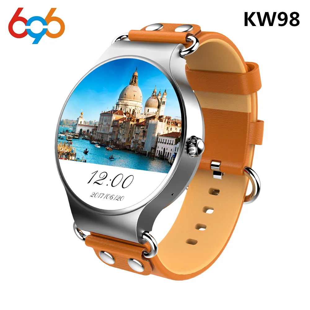 

696 Newest KW98 Smart Watch Android 5.1 3G WIFI GPS Watch MTK6580 Smartwatch iOS Android For Samsung Gear S3 PK KW88