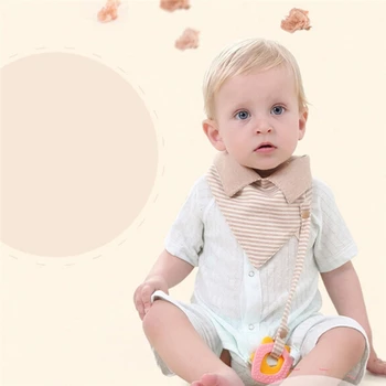 

Cotton Collar Baby Bibs & Burp Cloths Girls Boys Multi-function Muslin Cotton Washcloth Striped Kids Babadores Newborns Towel