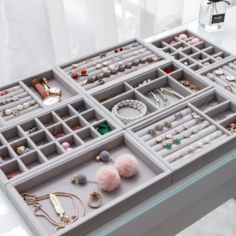New Drawer Diy Jewelry Storage Tray Ring Bracelet Gift Box