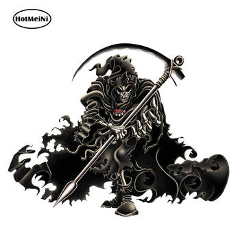 

HotMeiNi 13cm x 10.1cm Grim Reaper Skull for Helmet Decals Funny Car Stickers Car Styling Motorcycle Car Decal Wall Decor